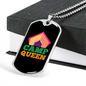 Camper Necklace Camp Queen Necklace Stainless Steel or 18k Gold Dog Tag 24" Chain-Express Your Love Gifts