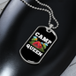 Camper Necklace Camp Queen Tent Necklace Stainless Steel or 18k Gold Dog Tag 24" Chain-Express Your Love Gifts