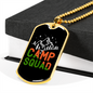 Camper Necklace Camp Squad Necklace Stainless Steel or 18k Gold Dog Tag 24" Chain-Express Your Love Gifts