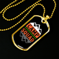 Camper Necklace Camp Squad orange Necklace Stainless Steel or 18k Gold Dog Tag 24" Chain-Express Your Love Gifts