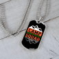 Camper Necklace Camp Squad orange Necklace Stainless Steel or 18k Gold Dog Tag 24" Chain-Express Your Love Gifts