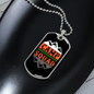 Camper Necklace Camp Squad orange Necklace Stainless Steel or 18k Gold Dog Tag 24" Chain-Express Your Love Gifts
