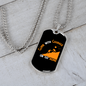 Camper Necklace Camp With Courage Necklace Stainless Steel or 18k Gold Dog Tag 24" Chain-Express Your Love Gifts