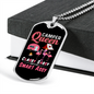 Camper Necklace Camper Queen Classy Necklace Stainless Steel or 18k Gold Dog Tag 24" Chain-Express Your Love Gifts