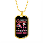Camper Necklace Camper Queen Classy Necklace Stainless Steel or 18k Gold Dog Tag 24" Chain-Express Your Love Gifts