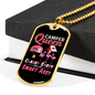 Camper Necklace Camper Queen Classy Necklace Stainless Steel or 18k Gold Dog Tag 24" Chain-Express Your Love Gifts