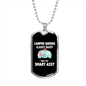Camper Necklace Camper Queens Classy Necklace Stainless Steel or 18k Gold Dog Tag 24" Chain-Express Your Love Gifts