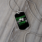 Camper Necklace Campers Gonna Camp Green Necklace Stainless Steel or 18k Gold Dog Tag 24" Chain-Express Your Love Gifts