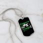 Camper Necklace Campers Gonna Camp Green Necklace Stainless Steel or 18k Gold Dog Tag 24" Chain-Express Your Love Gifts