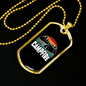 Camper Necklace Campfire Camping Necklace Stainless Steel or 18k Gold Dog Tag 24" Chain-Express Your Love Gifts