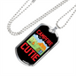 Camper Necklace Campfire Cutie Camping Necklace Stainless Steel or 18k Gold Dog Tag 24" Chain-Express Your Love Gifts