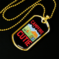 Camper Necklace Campfire Cutie Camping Necklace Stainless Steel or 18k Gold Dog Tag 24" Chain-Express Your Love Gifts