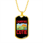 Camper Necklace Campfire Cutie Camping Necklace Stainless Steel or 18k Gold Dog Tag 24" Chain-Express Your Love Gifts