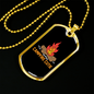 Camper Necklace Campfire Cutie Fire Necklace Stainless Steel or 18k Gold Dog Tag 24" Chain-Express Your Love Gifts