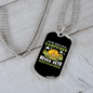 Camper Necklace Campfires Never Gets Old Necklace Stainless Steel or 18k Gold Dog Tag 24" Chain-Express Your Love Gifts