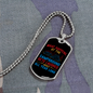 Camper Necklace Campground Gets Laugh Necklace Stainless Steel or 18k Gold Dog Tag 24" Chain-Express Your Love Gifts