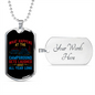Camper Necklace Campground Gets Laugh Necklace Stainless Steel or 18k Gold Dog Tag 24" Chain-Express Your Love Gifts
