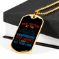 Camper Necklace Campground Gets Laugh Necklace Stainless Steel or 18k Gold Dog Tag 24" Chain-Express Your Love Gifts