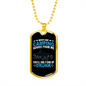 Camper Necklace Camping Advice Necklace Stainless Steel or 18k Gold Dog Tag 24" Chain-Express Your Love Gifts