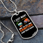 Camper Necklace Camping And Take Naps Necklace Stainless Steel or 18k Gold Dog Tag 24" Chain-Express Your Love Gifts