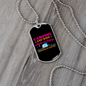Camper Necklace Camping and Wine Necklace Stainless Steel or 18k Gold Dog Tag 24" Chain-Express Your Love Gifts