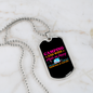 Camper Necklace Camping and Wine Necklace Stainless Steel or 18k Gold Dog Tag 24" Chain-Express Your Love Gifts