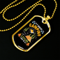 Camper Necklace Camping Bacon Yellow Necklace Stainless Steel or 18k Gold Dog Tag 24" Chain-Express Your Love Gifts