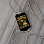 Camper Necklace Camping Bacon Yellow Necklace Stainless Steel or 18k Gold Dog Tag 24" Chain-Express Your Love Gifts