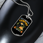 Camper Necklace Camping Bacon Yellow Necklace Stainless Steel or 18k Gold Dog Tag 24" Chain-Express Your Love Gifts