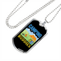 Camper Necklace Camping Buddies Campsite Necklace Stainless Steel or 18k Gold Dog Tag 24" Chain-Express Your Love Gifts