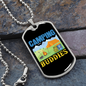 Camper Necklace Camping Buddies Campsite Necklace Stainless Steel or 18k Gold Dog Tag 24" Chain-Express Your Love Gifts