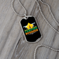 Camper Necklace Camping Buddies Yellow Tent Necklace Stainless Steel or 18k Gold Dog Tag 24" Chain-Express Your Love Gifts