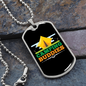 Camper Necklace Camping Buddies Yellow Tent Necklace Stainless Steel or 18k Gold Dog Tag 24" Chain-Express Your Love Gifts