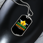 Camper Necklace Camping Buddies Yellow Tent Necklace Stainless Steel or 18k Gold Dog Tag 24" Chain-Express Your Love Gifts