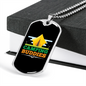 Camper Necklace Camping Buddies Yellow Tent Necklace Stainless Steel or 18k Gold Dog Tag 24" Chain-Express Your Love Gifts
