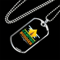 Camper Necklace Camping Buddies Yellow Tent Necklace Stainless Steel or 18k Gold Dog Tag 24" Chain-Express Your Love Gifts