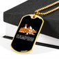 Camper Necklace Camping Camper Necklace Stainless Steel or 18k Gold Dog Tag 24" Chain-Express Your Love Gifts