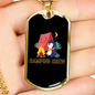 Camper Necklace Camping Crew Penguin Necklace Stainless Steel or 18k Gold Dog Tag 24" Chain-Express Your Love Gifts