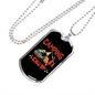 Camper Necklace Camping Crew Red Necklace Stainless Steel or 18k Gold Dog Tag 24" Chain-Express Your Love Gifts