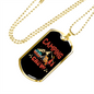 Camper Necklace Camping Crew Red Necklace Stainless Steel or 18k Gold Dog Tag 24" Chain-Express Your Love Gifts