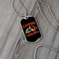 Camper Necklace Camping Crew Red Necklace Stainless Steel or 18k Gold Dog Tag 24" Chain-Express Your Love Gifts