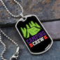 Camper Necklace Camping Crew Tent Necklace Stainless Steel or 18k Gold Dog Tag 24" Chain-Express Your Love Gifts