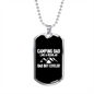 Camper Necklace Camping Dad Like Necklace Stainless Steel or 18k Gold Dog Tag 24" Chain-Express Your Love Gifts
