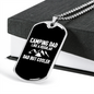 Camper Necklace Camping Dad Like Necklace Stainless Steel or 18k Gold Dog Tag 24" Chain-Express Your Love Gifts