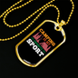 Camper Necklace Camping Favorite Necklace Stainless Steel or 18k Gold Dog Tag 24" Chain-Express Your Love Gifts
