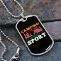 Camper Necklace Camping Favorite Necklace Stainless Steel or 18k Gold Dog Tag 24" Chain-Express Your Love Gifts