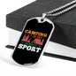 Camper Necklace Camping Favorite Necklace Stainless Steel or 18k Gold Dog Tag 24" Chain-Express Your Love Gifts