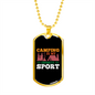 Camper Necklace Camping Favorite Necklace Stainless Steel or 18k Gold Dog Tag 24" Chain-Express Your Love Gifts
