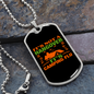 Camper Necklace Camping Flu Necklace Stainless Steel or 18k Gold Dog Tag 24" Chain-Express Your Love Gifts