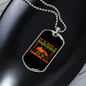 Camper Necklace Camping Flu Necklace Stainless Steel or 18k Gold Dog Tag 24" Chain-Express Your Love Gifts